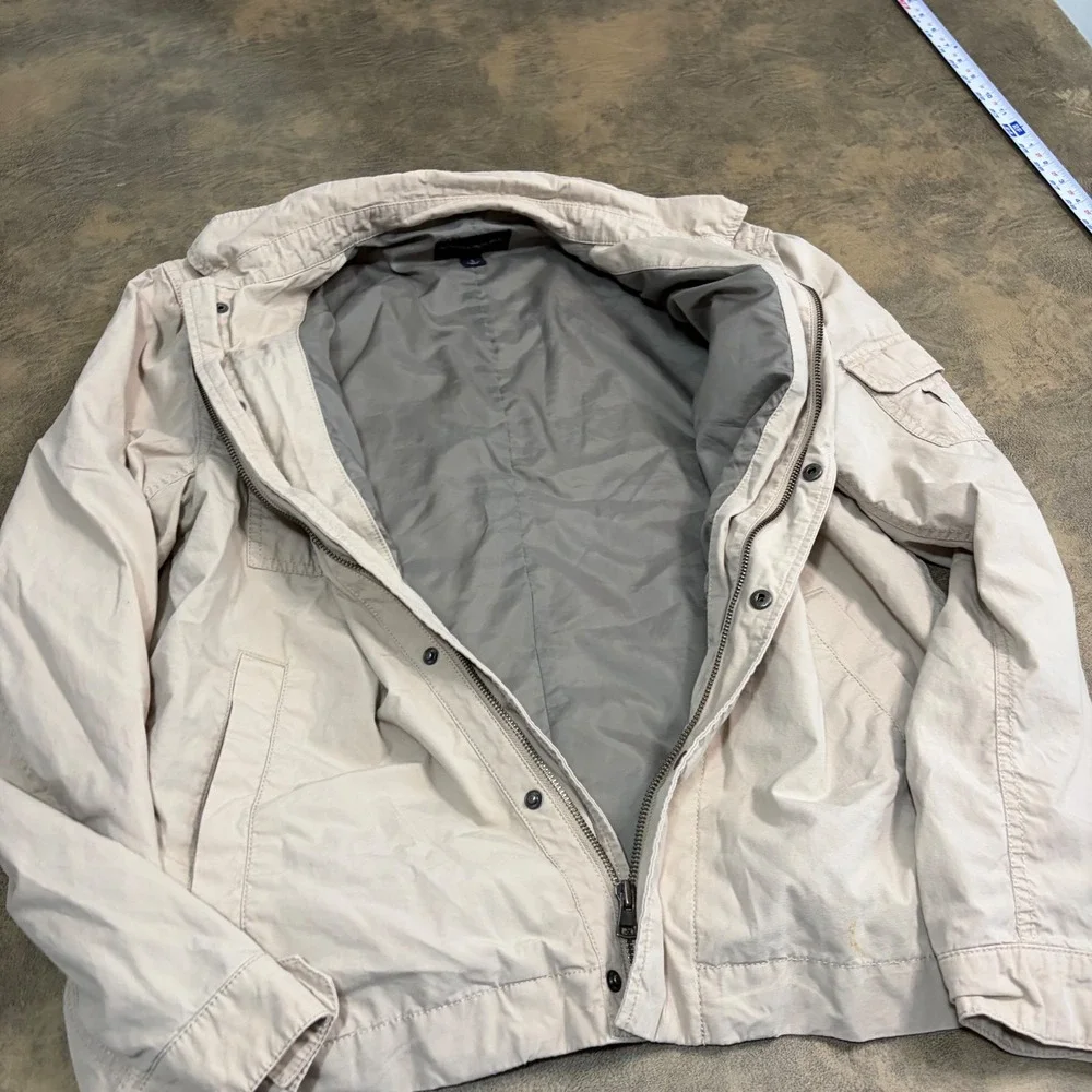 Banana Republic Corporal Jacket Mens Small Khaki Motorcross Field Military 8483